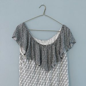 Anthropologie Knit Ruffled Top